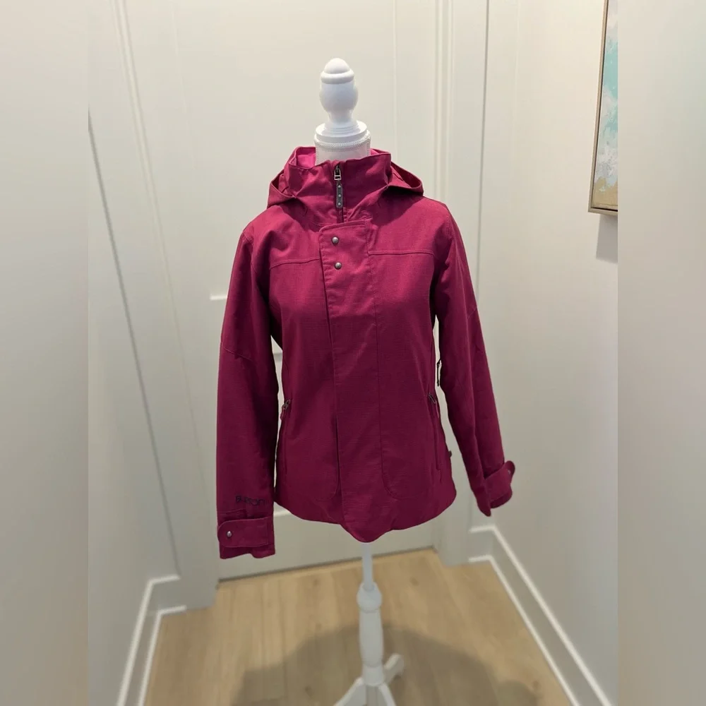 Burton Dry Ride Women's Fuchsia Snowboard Ski Jacket small magenta - Picture 1 of 14